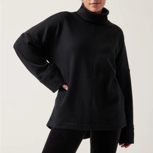 Athleta Black Turtleneck Sweatshirt - Picture 2 of 9
